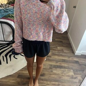 SHEIN multicolor cropped sweater!!!